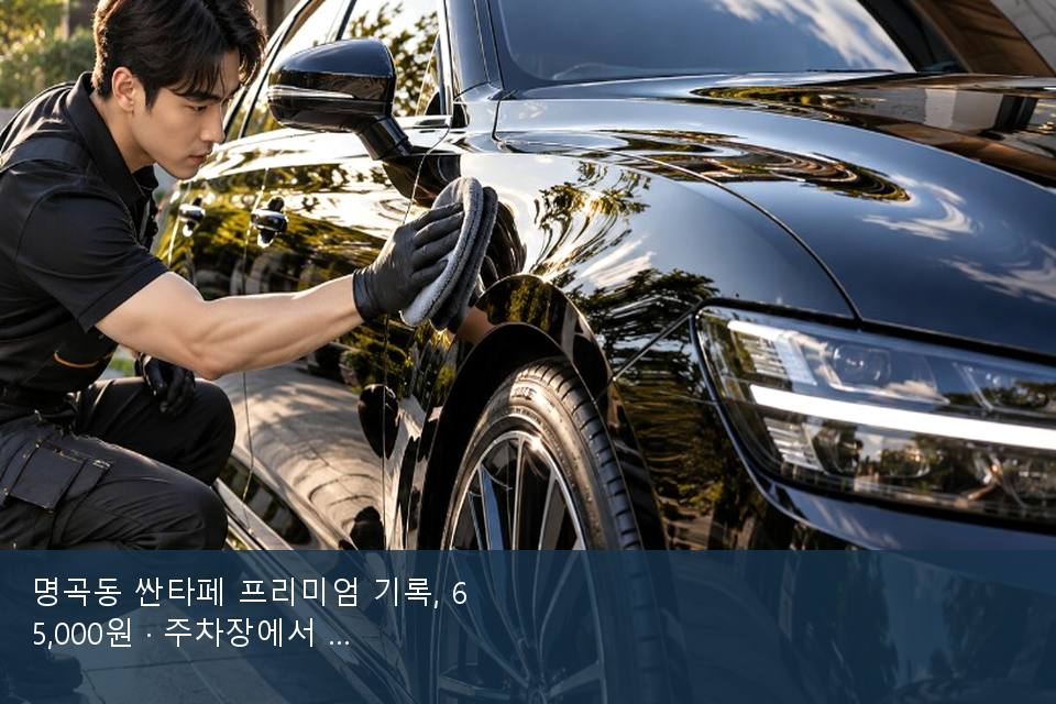 명곡동 싼타페 프리미엄 기록, 65,000원 · 주차장에서 부른 날