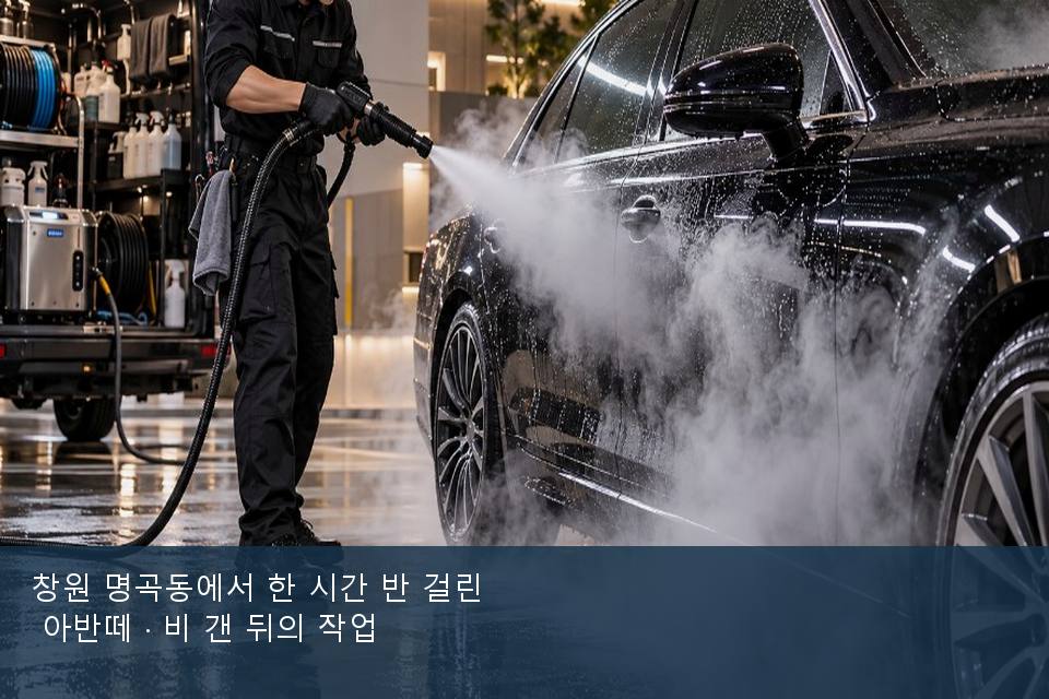 창원 명곡동에서 한 시간 반 걸린 아반떼 · 비 갠 뒤의 작업