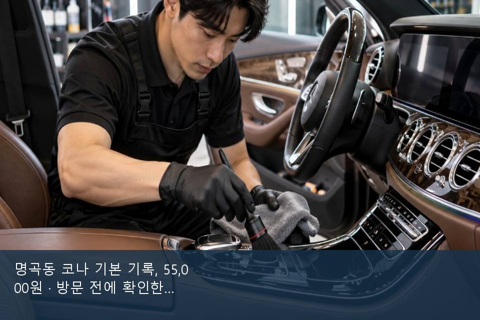 명곡동 코나 기본 기록, 55,000원 · 방문 전에 확인한 것